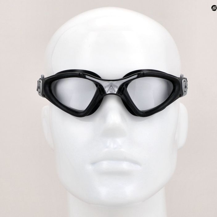 Очила за плуване Aquasphere Kayenne черни / сребърни / прозрачни лещи EP3140115LC 8