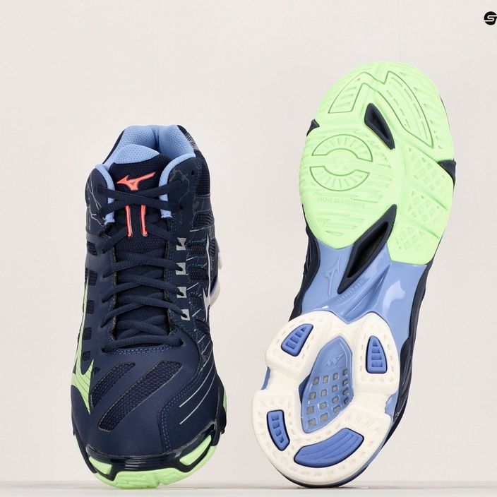 Мъжки обувки за волейбол Mizuno Wave Voltage Mid evening blue / tech green / lolite 9