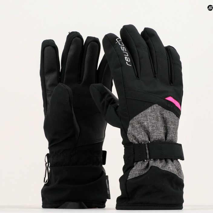 Дамска ски ръкавица Reusch Helena R-Tex Xt black/black melange/pink glo 10