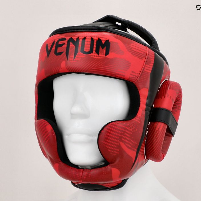 Venum Elite червена камуфлажна боксова каска 13