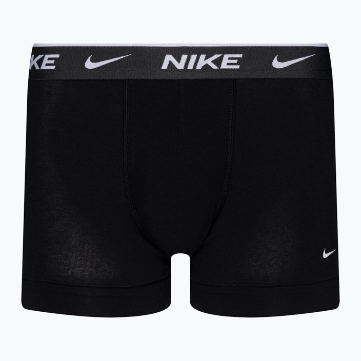 Мъжки боксерки Nike Everyday Cotton Stretch Trunk 3 чифта черни/виолетови/оранжеви 2