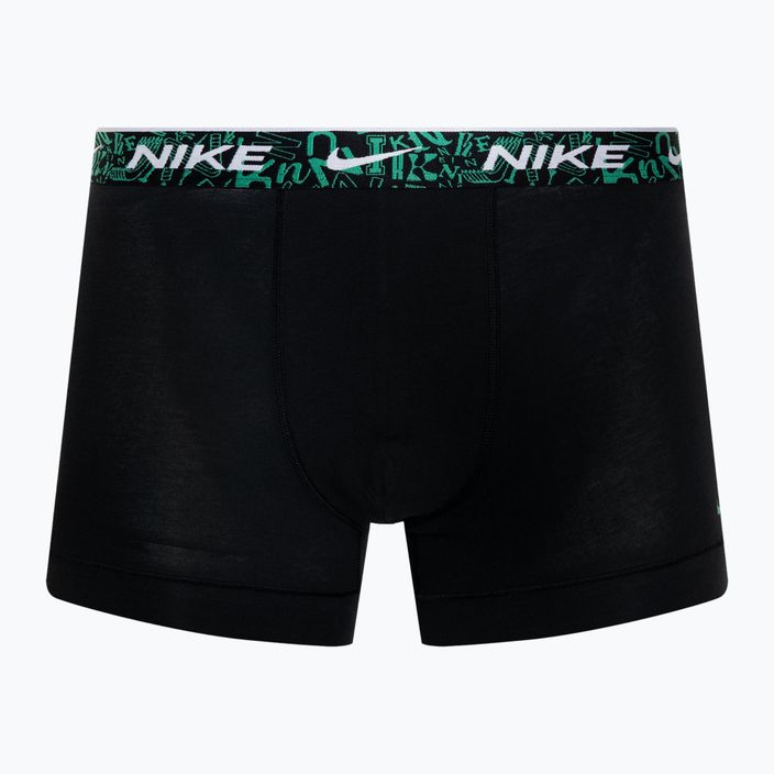 Мъжки боксерки Nike Everyday Cotton Stretch Trunk 3 чифта черно/червено/синьо/стадионно зелено 3
