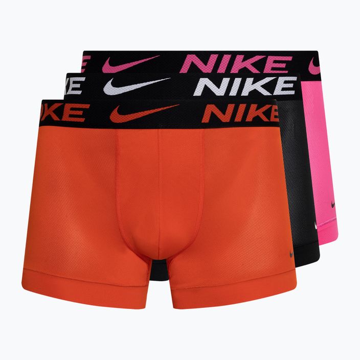 Nike Dri-FIT Cotton Trunk мъжки боксерки 3 чифта пикантно червено/лазерна фуксия/черно
