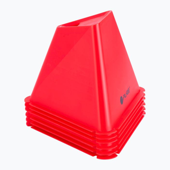 Конуси за тренировка Pure2Improve Triangle Cones Set 6 бр. red 2