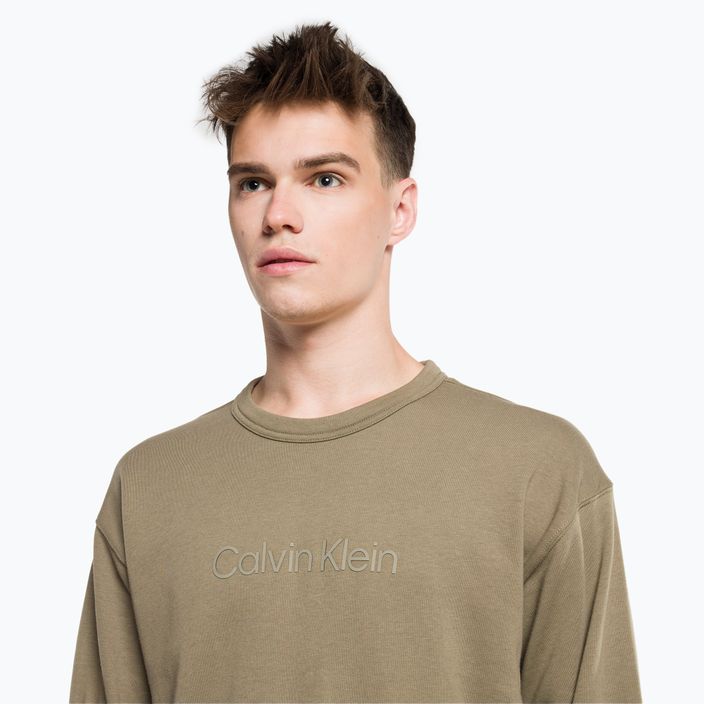 Мъжки пуловер Calvin Klein 8HU сив маслинов суитшърт 4