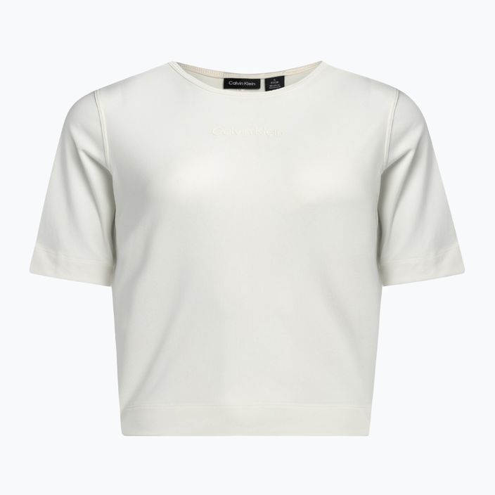 Дамска тениска Calvin Klein Knit от бял велур 5