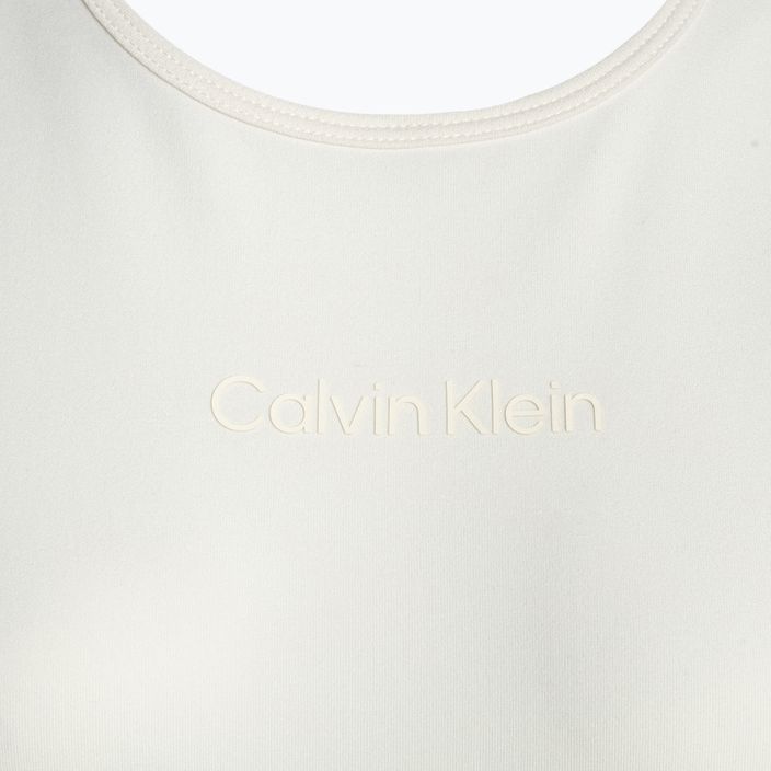 Дамска тениска Calvin Klein Knit от бял велур 7