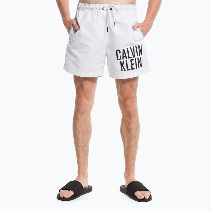 Мъжки къси панталони за плуване Calvin Klein Medium Drawstring white 5