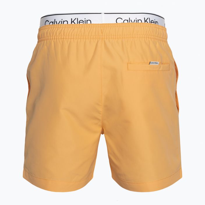 Мъжки къси панталони за плуване Calvin Klein Medium Double WB buff orange 2