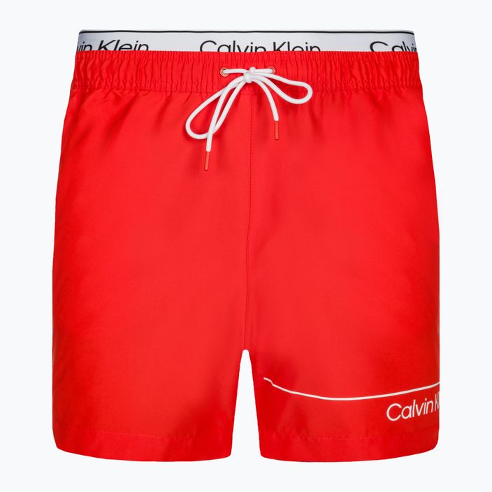 Мъжки къси панталони за плуване Calvin Klein Medium Double WB hot heat