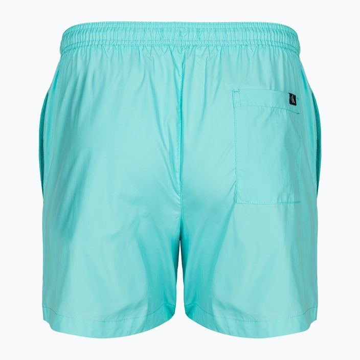 Мъжки къси панталони за плуване Calvin Klein Medium Drawstring soft turquoise 2