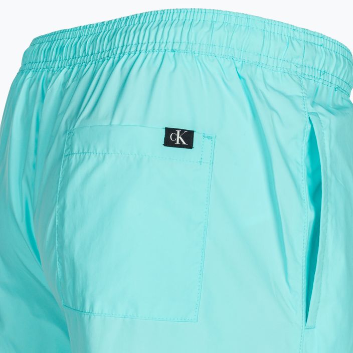 Мъжки къси панталони за плуване Calvin Klein Medium Drawstring soft turquoise 4