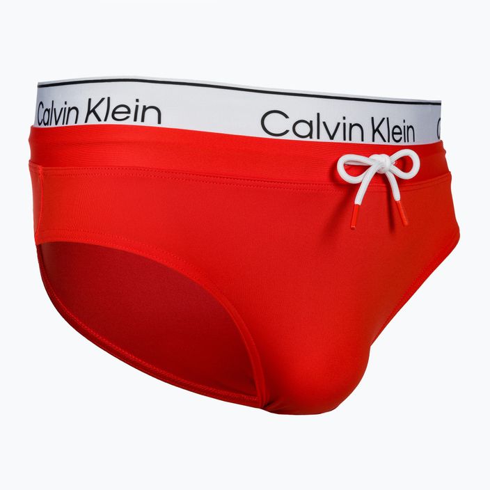 Мъжки слипове за плуване Calvin Klein Brief Double WB червени 3