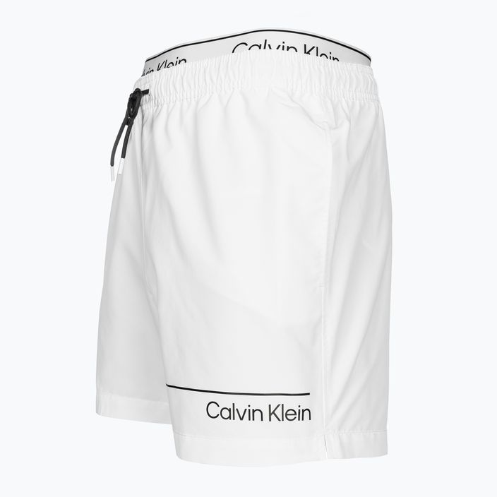 Calvin Klein Medium Double WB класически бели бански шорти за мъже 3