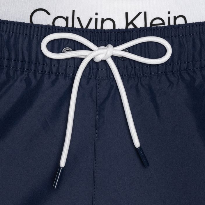 Мъжки бански шорти Calvin Klein Medium Double WB с подпис в тъмносиньо 3
