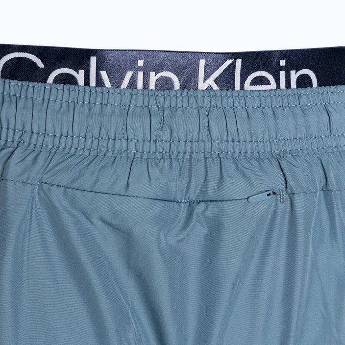 Мъжки къси бански Calvin Klein Short Double Waist Band приглушен керемиден цвят 4
