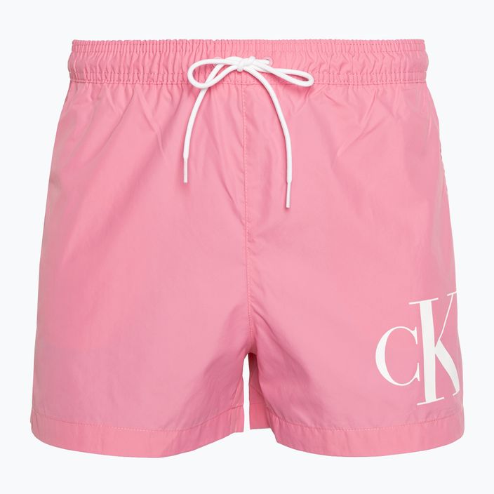 Мъжки къси плувни шорти Calvin Klein Short Drawstring саше розово