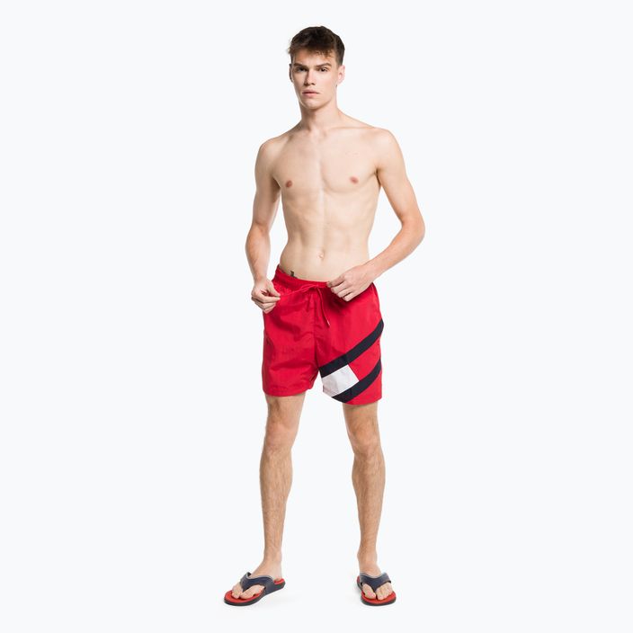 Мъжки къси панталони за плуване Tommy Hilfiger Sf Medium Drawstring red 5