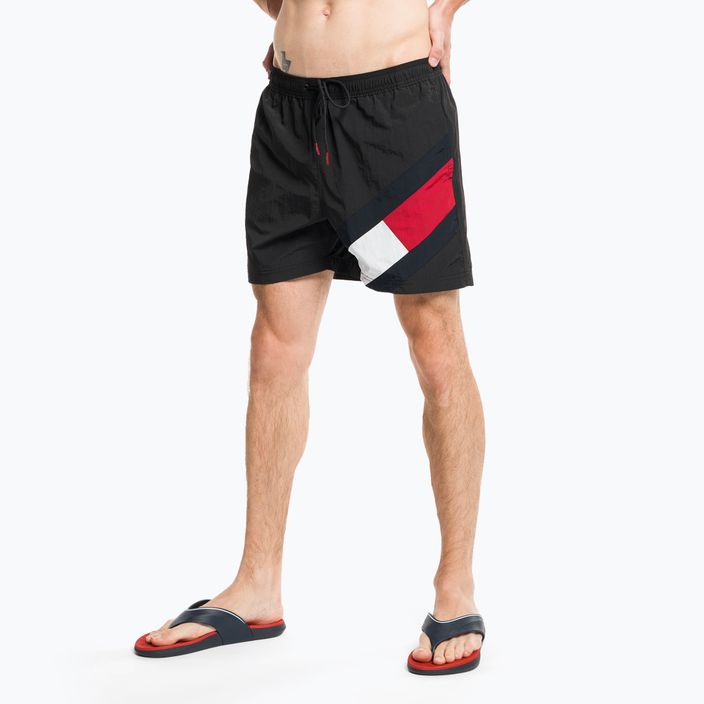 Мъжки къси панталони за плуване Tommy Hilfiger Sf Medium Drawstring black 4