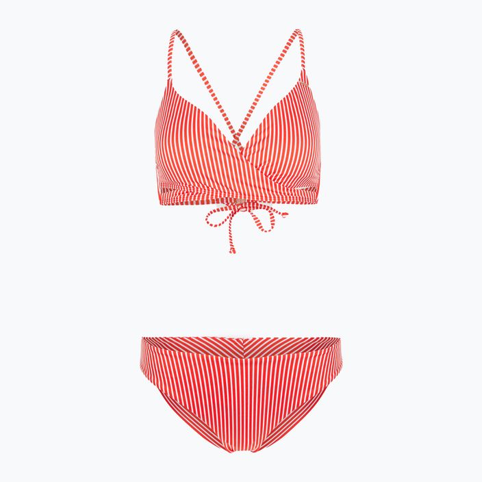 Дамски бански костюм от две части O'Neill Baay Maoi Bikini red simple stripe 5
