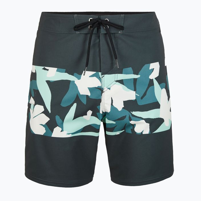 Мъжки къси панталони за плуване O'Neill Hyperfreak Camorro 17'', сиви, с цветя