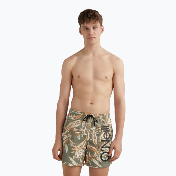 Мъжки къси панталони за плуване O'Neill Cali Floral 16'', дълбоки лишеи, с флорални мотиви 3