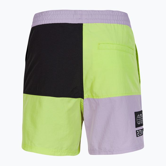 Мъжки къси панталони за плуване O'Neill Wilder Colorblock 16'' sunny lime color block 2