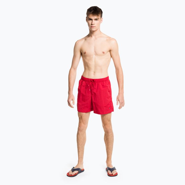 Мъжки къси панталони за плуване Tommy Hilfiger Medium Drawstring red 6