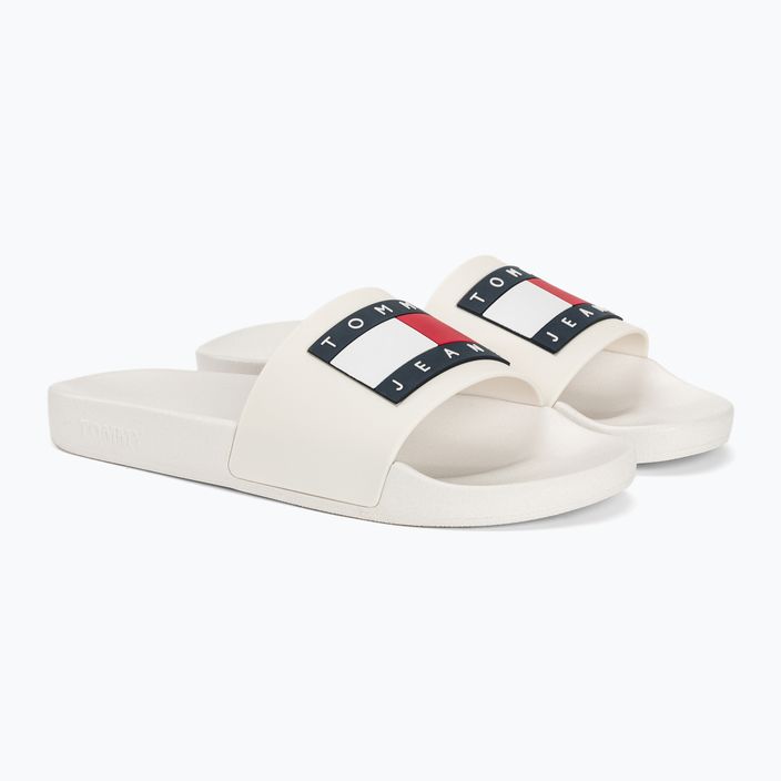 Джапанки Tommy Jeans Flag Pool Slide Ess ecru за жени 4