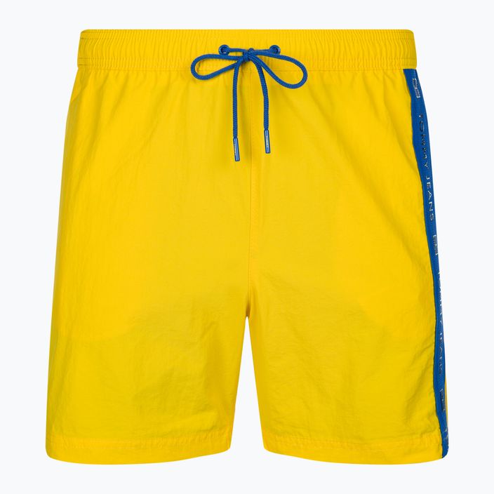 Мъжки къси панталони за плуване Tommy Jeans SF Medium Drawstring Side Tape vivid yellow