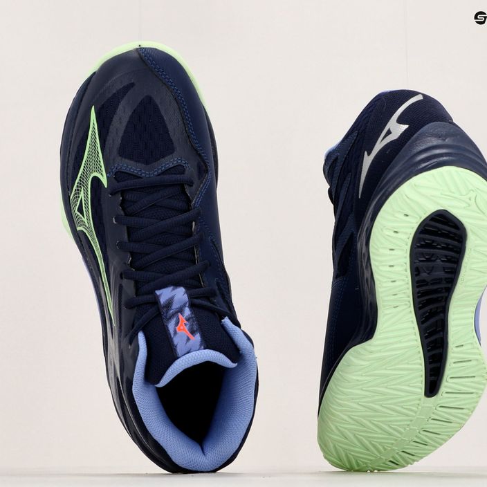 Мъжки обувки за волейбол Mizuno Thunder Blade Z Mid evening blue / tech green / lolite 10