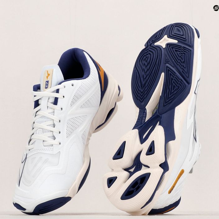 Мъжки обувки за волейбол Mizuno Wave Lightning Z7 white / blue ribbon / mp gold 10
