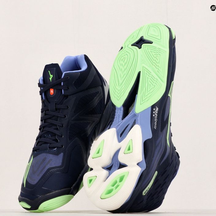 Мъжки обувки за волейбол Mizuno Wave Lightning Z7 Mid evening blue / tech green / lolite 10