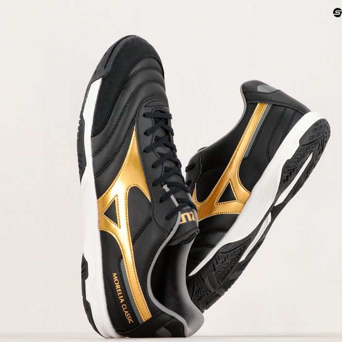 Mizuno Morelia Sala Classic IN black/gold/dark shadow мъжки футболни обувки 14