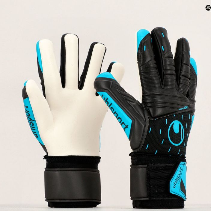 Uhlsport Classic Soft Hn Comp вратарски ръкавици черни/сини/бели 4