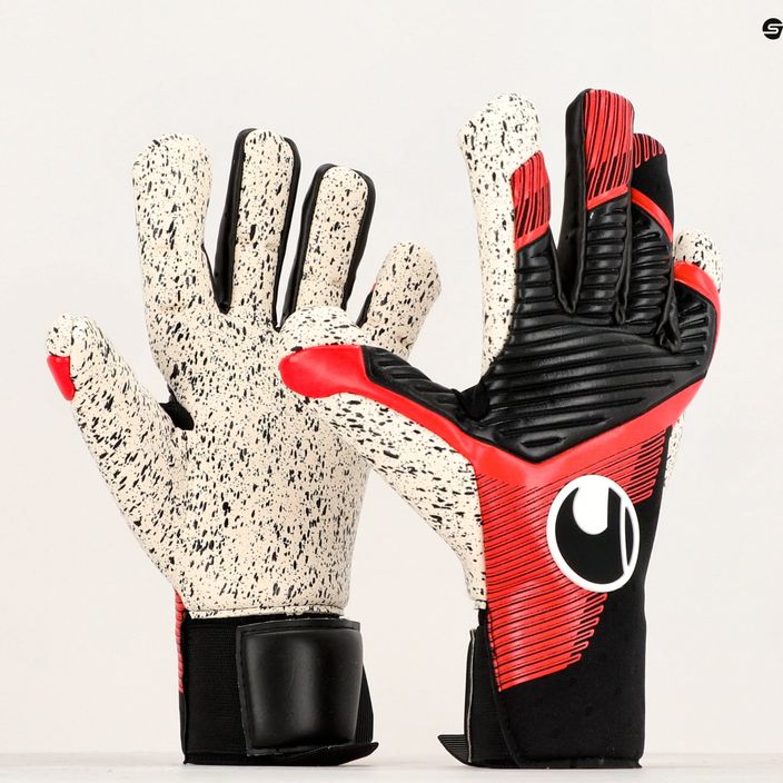 Uhlsport Powerline Supergrip+ Hn вратарски ръкавици черни/червени/бели 4