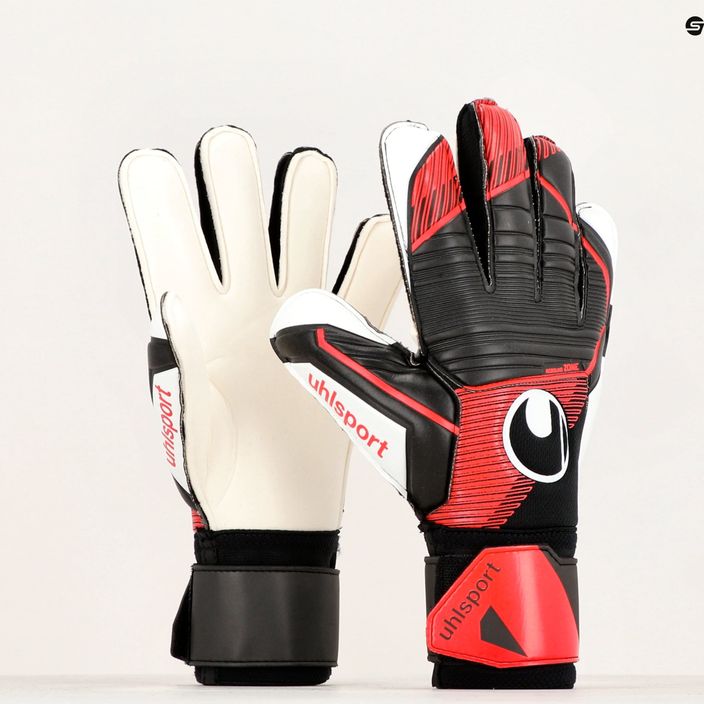 Uhlsport Powerline Soft Pro вратарски ръкавици черно/червено/бяло 4