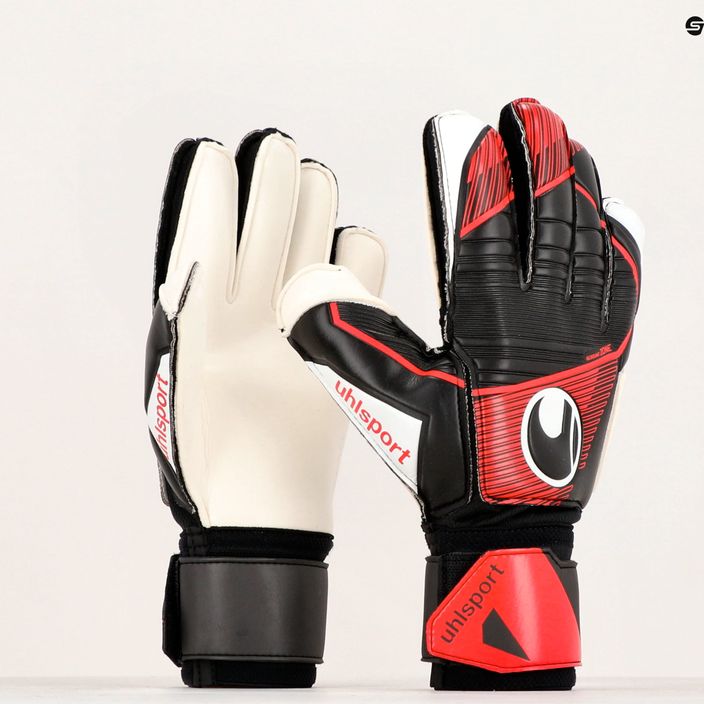 Uhlsport Powerline Soft Flex Frame вратарски ръкавици черни/червени/бели 4