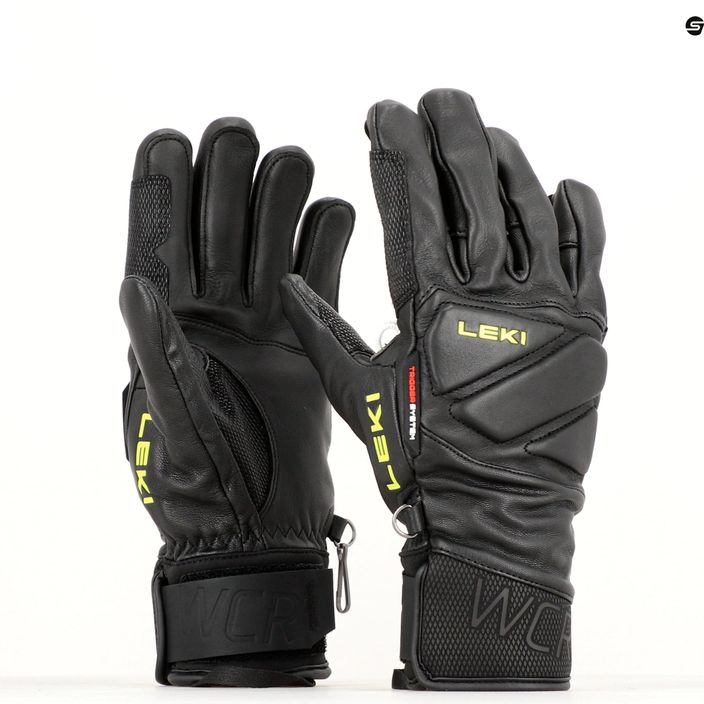 Мъжки ски ръкавици LEKI WCR Venom Speed 3D black ice/lemon 6