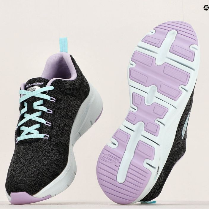Дамски обувки за тренировка SKECHERS Arch Fit Comfy Wave black/lavender 14