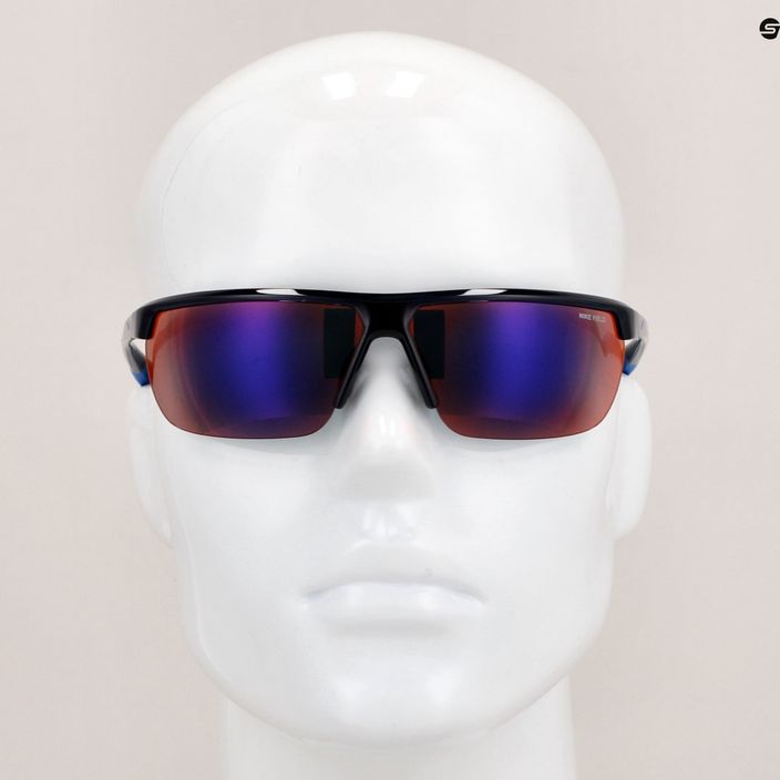 Слънчеви очила Nike Tempest E обсидиан/пасифик синьо/полеви оттенък на лещите 9