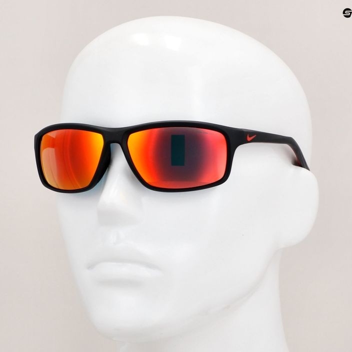 Слънчеви очила Nike Adrenaline 22 M матово черно/университетско червено/сиво с червени лещи 12