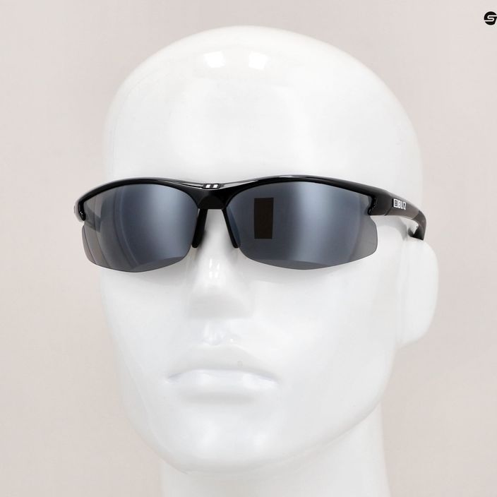 Огледални очила за колоездене Bliz Motion + S3 блестящ металик черно/димящо сребро 10