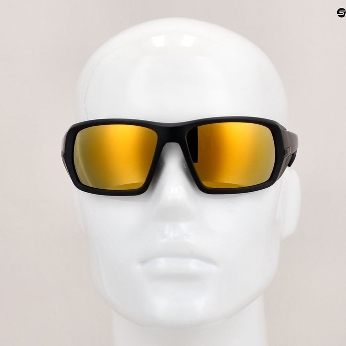 Огледални очила за колоездене Bliz Peak S4 матово черно/кафяво златно 15