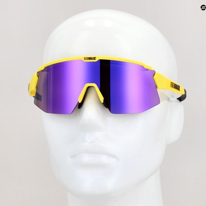 Bliz Breeze S3+S1 матови неоново жълти/кафяви лилави мулти/розови очила за колоездене 11