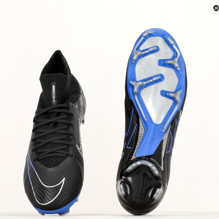 Nike Zoom Mercurial Superfly 9 Pro FG футболни обувки черно/хром/хипер роял 8