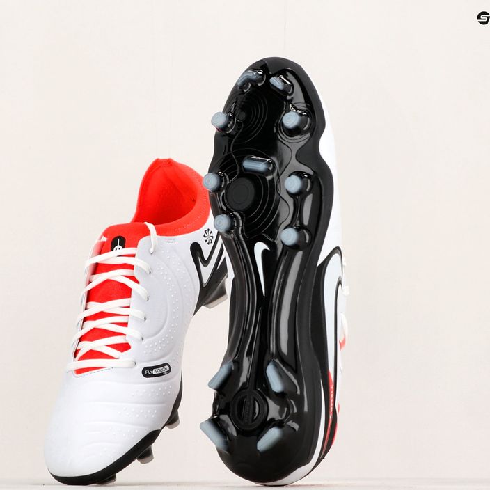 Nike Tiempo Legend 10 Pro FG бели/черни/ярко малинови футболни обувки 8
