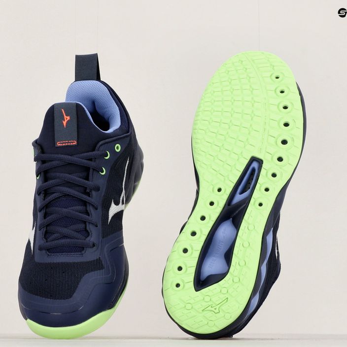 Мъжки обувки за волейбол Mizuno Wave Luminous 2 evening blue / tech green / lolite 10