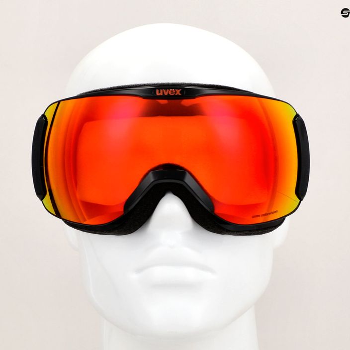 UVEX Downhill 2100 CV S2 ски очила черни лъскави/огледални алени/оранжеви 10