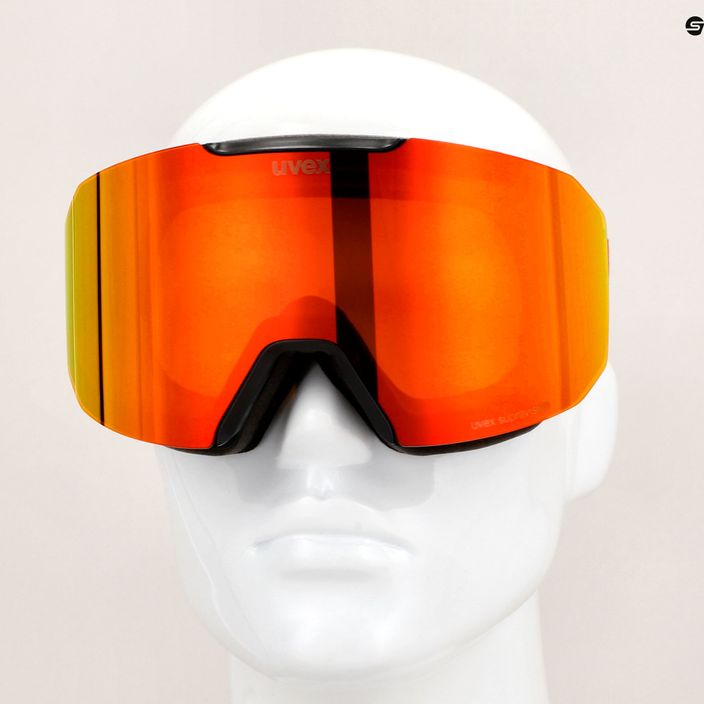 UVEX Evidnt Attract CV S2 ски очила черен мат/огледално червено/оранжево/прозрачно 6